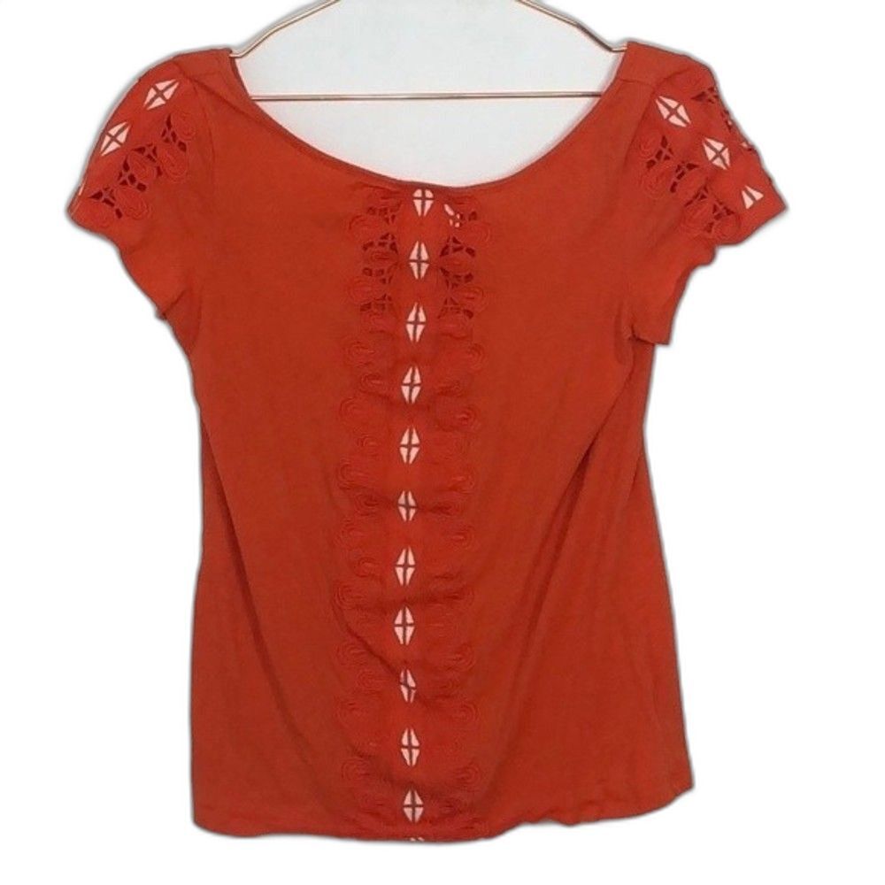 Anthropologie Embroidered Color-Block Top RM-C - Picture 2 of 8